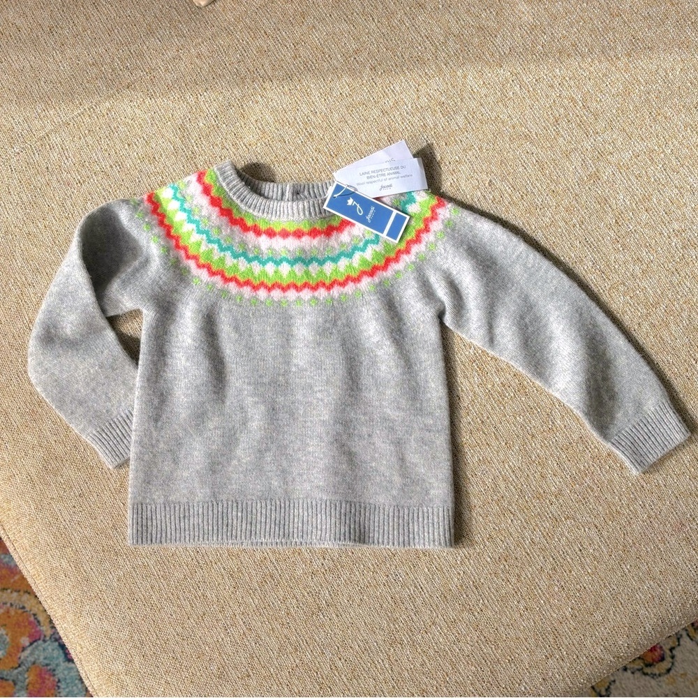 NWT✨Jacadi Paris - Kids’ Fair Isle Sweater (4 y/o) 🎁Giftable condition